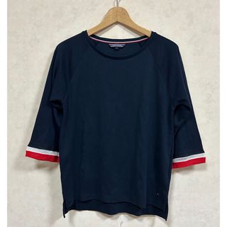 TOMMY HILFIGER - TOMMY HILFIGER レディース 七分丈Tシャツ ネイビー Sサイズ