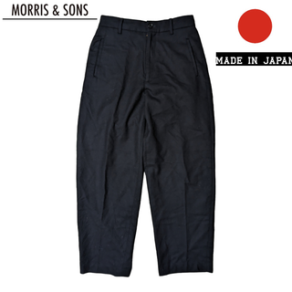 MORRIS & SONS - MORRIS & SONS ネイビー ウール イージー スラックス