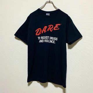 ギルタン(GILDAN)のアメリカ古着　D.A.R.E. 薬物乱用予防教育　半袖　Tシャツ　I228(Tシャツ/カットソー(半袖/袖なし))