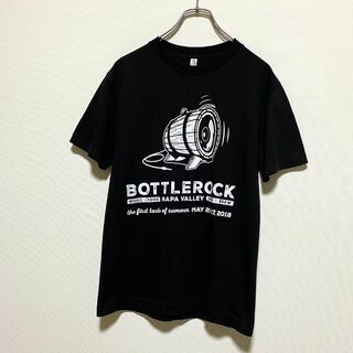 ミュージックティー(MUSIC TEE)のアメリカ古着　BottleRock　音楽フェス　イベント　半袖Tシャツ　I229(Tシャツ/カットソー(半袖/袖なし))