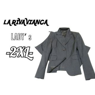 レディース2XL◇LA RIVA VIANCA◇オールシーズンスーツ 黒(スーツ)