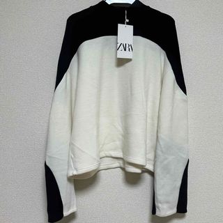 ザラ(ZARA)の新品タグ付き ZARA バイカラー薄手ニット(ニット/セーター)