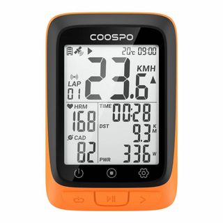 【スタイル:オレンジ】COOSPO サイクルコンピュータ GPS サイコン サイ(その他)