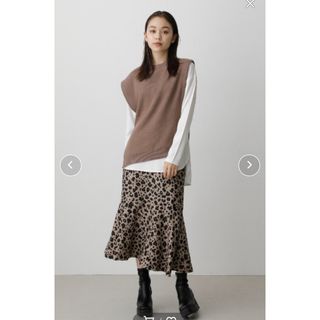 AZUL by moussy - LEOPARD MERMAID SKIRT/レオパードマーメイドスカート