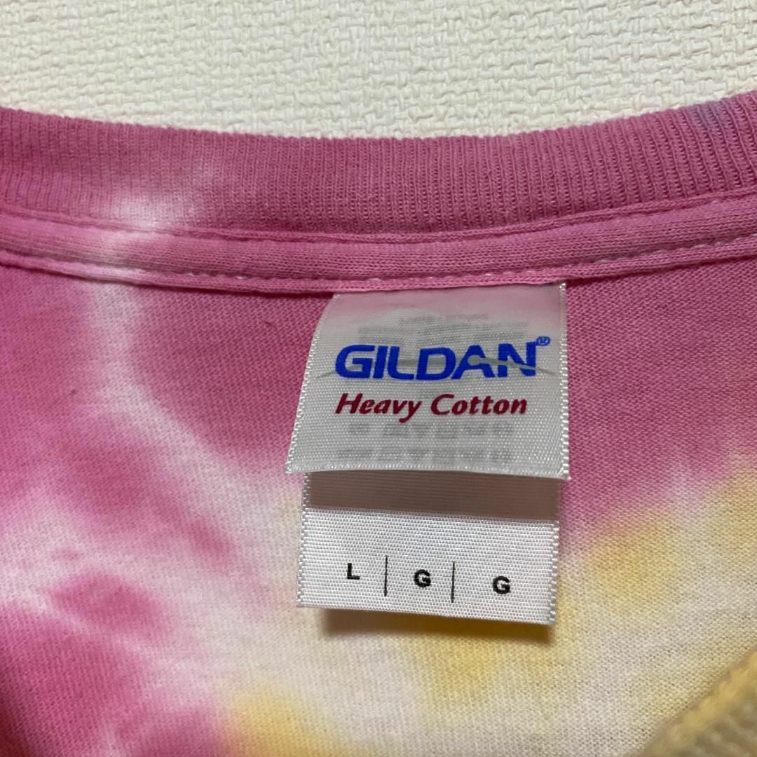 GILDAN(ギルタン)のアメリカ古着　タイダイ　半袖　Tシャツ　マルチカラー　カラフル　一点物　I248 メンズのトップス(Tシャツ/カットソー(半袖/袖なし))の商品写真