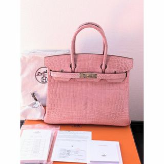 Hermes - 新品B k30クロコニロティカス☆ローズコンフェッティCITES付き　バーキン