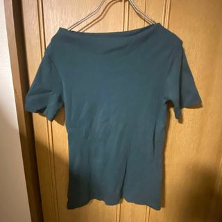 ザラ(ZARA)のザラ　ZARA コットンtシャツ　ダークグリーン　レディース　S トップス(Tシャツ(半袖/袖なし))