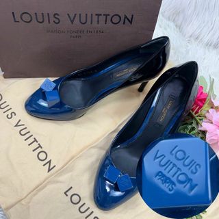 ルイヴィトン(LOUIS VUITTON)のルイヴィトン 23cm レディース ハイヒール エナメル グラデーション ロゴ(ハイヒール/パンプス)