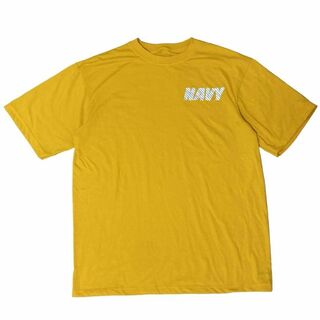 ミリタリー(MILITARY)のUSA製SOFFE ミリタリー U.S.NAVY 半袖Tシャツ イエローz24(Tシャツ/カットソー(半袖/袖なし))
