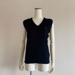 ポロラルフローレン(POLO RALPH LAUREN)のRALPH LAURENラルフローレン　ブラック　ベストM(ニット/セーター)