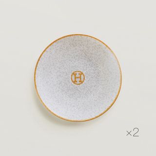 エルメス(Hermes)の【新品・2枚セット】エルメス モザイク 24 ゴールド パンプレート金色 金(食器)