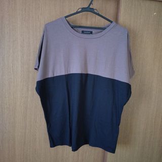 新品 未使用 配色 ドルマン サマーニット 半袖 Tシャツ レディース Ｌサイズ(Tシャツ(半袖/袖なし))