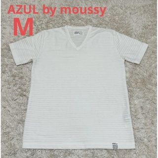 アズールバイマウジー(AZUL by moussy)のアズールバイマウジー　メンズ　白　ホワイト　Tシャツ　シンプル　半袖　M(Tシャツ/カットソー(半袖/袖なし))