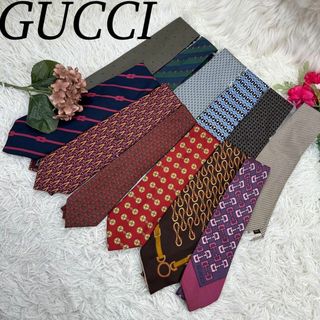 グッチ(Gucci)のGUCCI グッチ メンズ ネクタイ 総柄 セット おまとめ 12本 B16(ネクタイ)