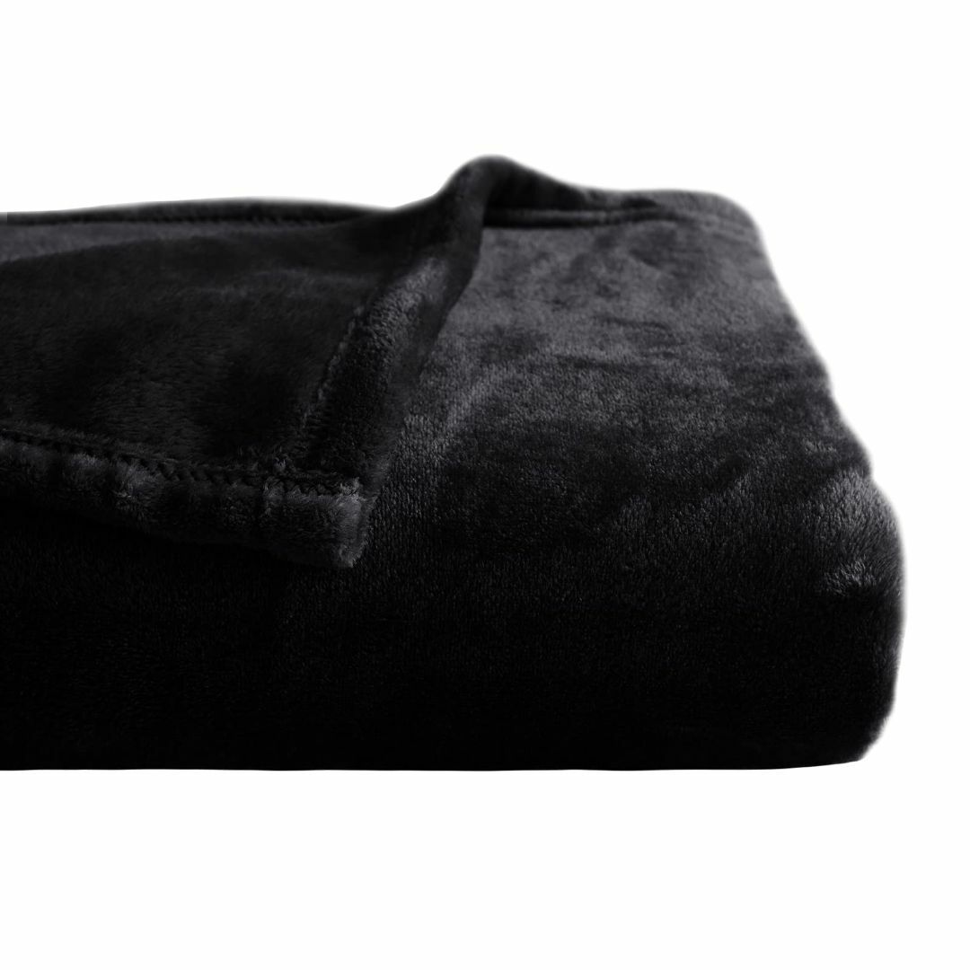【色: ブラック】NICETOWN タオルケット 冬用 シングル ブランケット  インテリア/住まい/日用品の寝具(布団)の商品写真