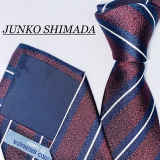 ジュンコシマダ(JUNKO SHIMADA)のJUNKO SHIMADA ジュンコシマダ　シルクネクタイ　ストライプ　日本製(ネクタイ)