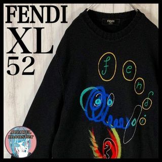 フェンディ(FENDI)の【超人気モデル】FENDI フェンディ XLサイズ センターロゴ 希少 セーター(ニット/セーター)