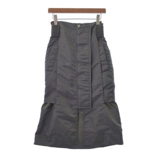 サカイ(sacai)のsacai サカイ ロング・マキシ丈スカート 1(S位) グレー 【古着】【中古】(ロングスカート)