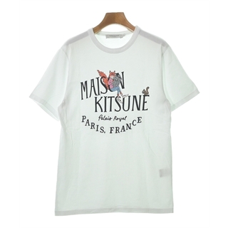 MAISON KITSUNE メゾンキツネ Tシャツ・カットソー XS 白 【古着】【中古】(Tシャツ/カットソー(半袖/袖なし))