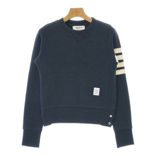 THOM BROWNE - THOM BROWNE トムブラウン スウェット 38(S位) 紺 【古着】【中古】