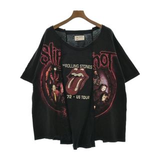 ナナナナサーカ(77CIRCA)の77circa ナナナナサーカ Tシャツ・カットソー -(XL位) 黒 【古着】【中古】(Tシャツ/カットソー(半袖/袖なし))