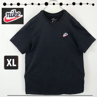 ナイキ(NIKE)のNIKE ナイキ★筆記体ロゴワッペン★ワンポイントロゴ刺繍Tシャツ★メンズXL(Tシャツ/カットソー(半袖/袖なし))