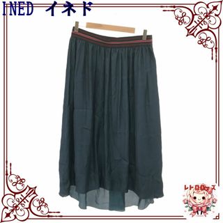 イネド(INED)のINED イネド ボトムス スカート フレア ウエストゴム チャック レース(ロングスカート)