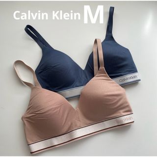 カルバンクライン(Calvin Klein)の新品　カルバンクライン　Mサイズ　2枚セット　ワイヤレスブラ　ノンワイヤー(ブラ)