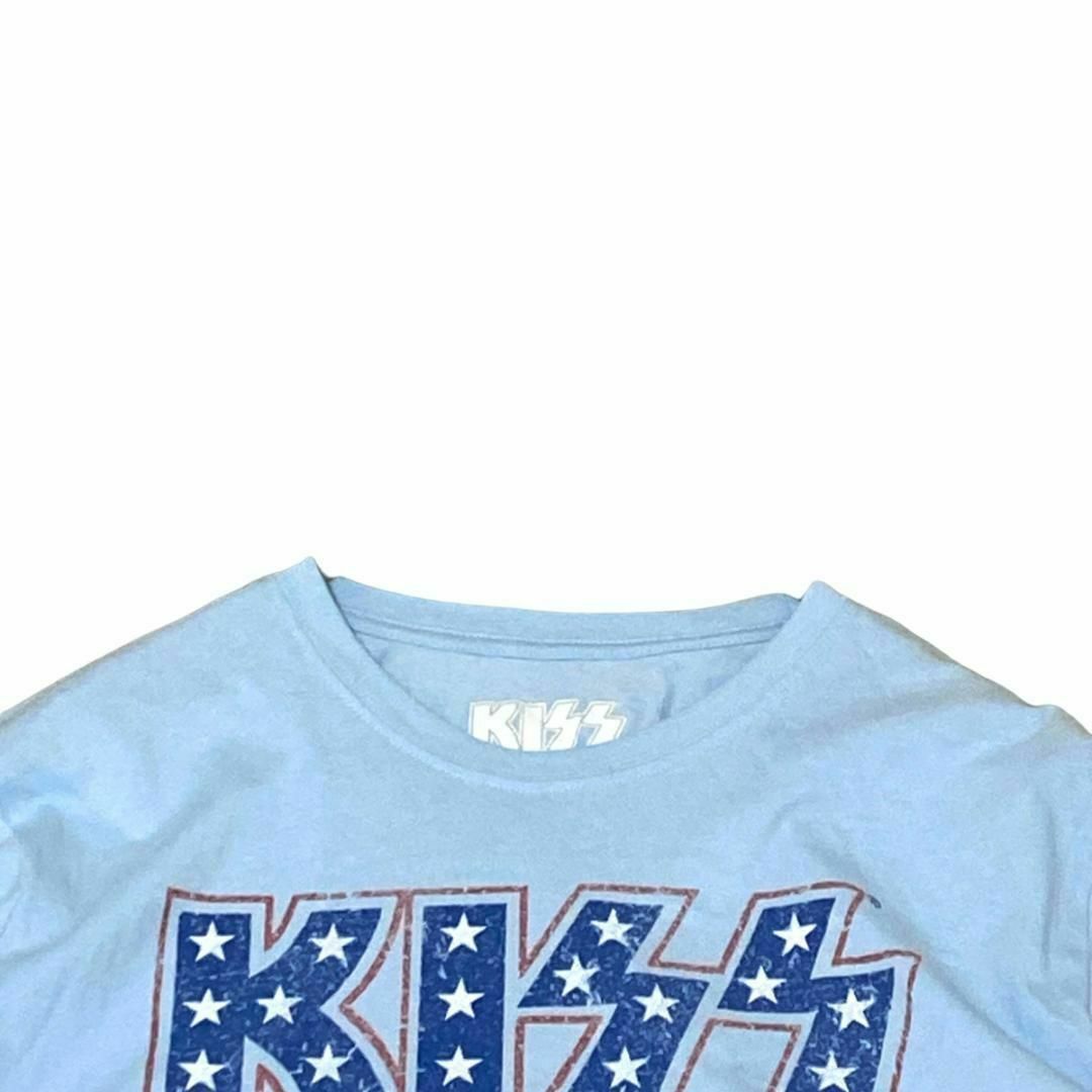 MUSIC TEE(ミュージックティー)のKISS ハードロックバンド 半袖Tシャツ バンドTシャツ 星条旗 s91 メンズのトップス(Tシャツ/カットソー(半袖/袖なし))の商品写真