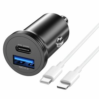 usb c 車載充電器 カーチャージャー type-c pd 38w シガーソケ(その他)