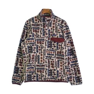 patagonia - patagonia パタゴニア スウェット M 白xエンジx青等(総柄) 【古着】【中古】