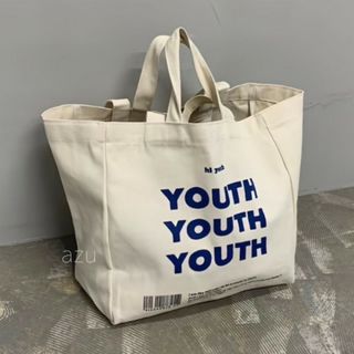 YOUTH ロゴトートバッグ 大容量 レディース ショルダー ハンドバッグ(ショルダーバッグ)