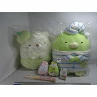 新品　すみっこぐらし　ぬいぐるみ　トランプ　扇子　しろくま　ぺんぎん？　ねこ(ぬいぐるみ)