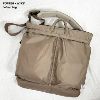 ハイク(HYKE)の美品 ハイク×ポーター ヘルメットバッグ 2way お洒落 ラージ ベージュ(トートバッグ)