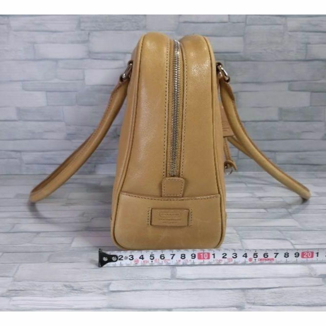 COACH - COACH コーチ ベージュ レザー 7786 トートバッグ COACH - COACH コーチ ベージュ レザー 7786 トートバッグ