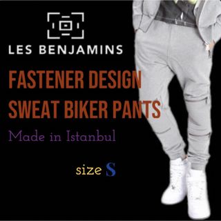 LES BENJAMINS ファスナーデザイン バイカースウェットパンツ(その他)