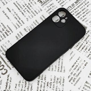 iPhone 12mini シリコンケース (02) ブラック(iPhoneケース)