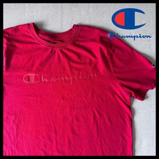 チャンピオン(Champion)のチャンピオン オーバーサイズ 同色 プリントTシャツ 袖ロゴ XXL ゆるだぼ(Tシャツ/カットソー(半袖/袖なし))