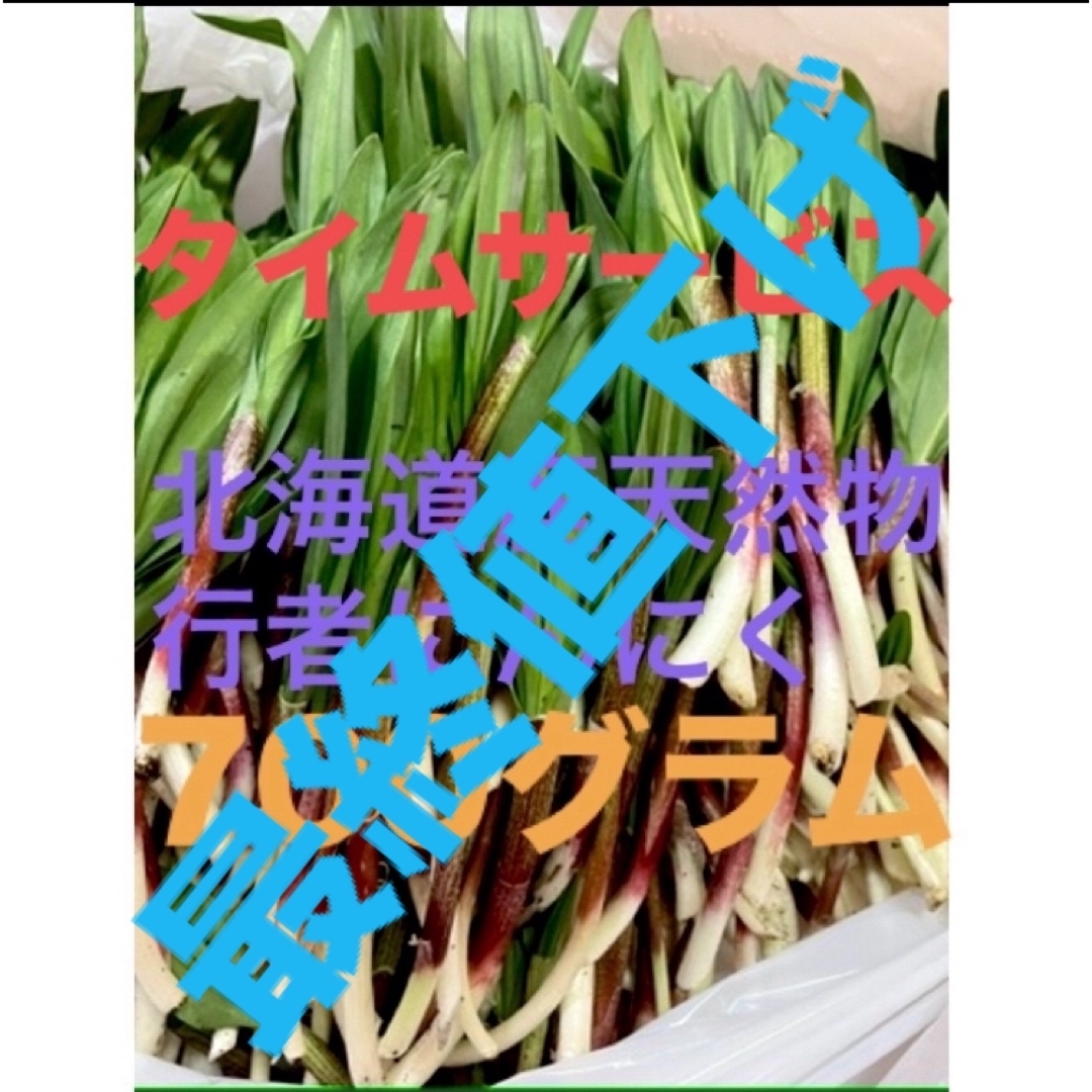 北海道産天然物行者にんにく　700g 食品/飲料/酒の食品(野菜)の商品写真