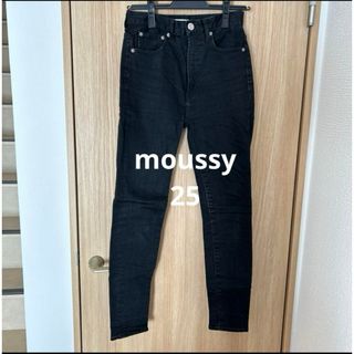 マウジー(moussy)のmoussy 25インチ ブラックデニム ハイウエスト(デニム/ジーンズ)