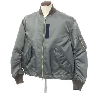 サカイ(sacai)の【中古】サカイ Sacai 2022年秋冬 MA-1 ナイロン ブルゾン ミリタリージャケット グレー【サイズ3】【メンズ】(ミリタリージャケット)