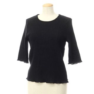 【中古】グリーンレーベルリラクシング green label relaxing ポリエステルコットン カットソー ブラック【サイズ表記なし（M位）】【レディース】