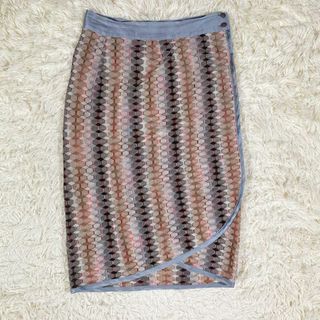 ミッソーニ(MISSONI)のMISSONI ミッソーニ　巻きスカート　シースルー(ひざ丈スカート)