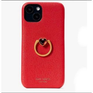 ケイトスペードニューヨーク(kate spade new york)の新品　ケイトスペード iPhone14 スマホケース バレンタイン　レッド　赤(iPhoneケース)