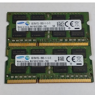 サムスン(SAMSUNG)のsamsung DDR3 8GB 16GB 2枚 メモリー ノートPC サムスン(PCパーツ)