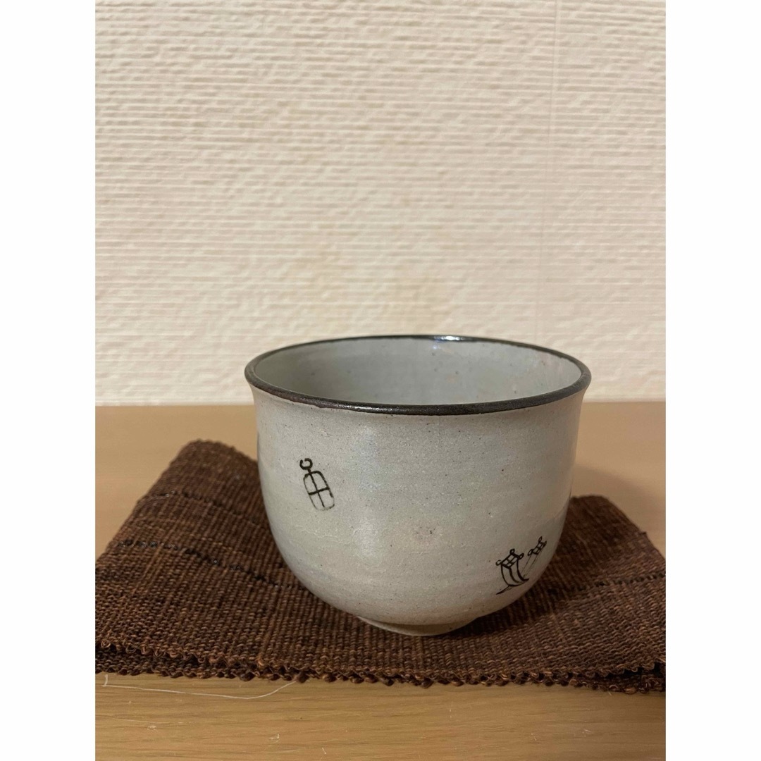 絵唐津　宝づくし　万古　長山窯　茶碗 抹茶茶碗 茶器 茶道具  エンタメ/ホビーの美術品/アンティーク(陶芸)の商品写真