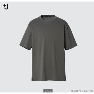 UNIQLO - ユニクロ +J スーピマコットンリラックスフィットクルーT 半袖 XL オリーブ