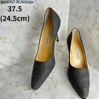 マノロブラニク(MANOLO BLAHNIK)のマノロブラニク ✨美品 パンプス  グレー サイズ37.5(24.5cm)(ハイヒール/パンプス)