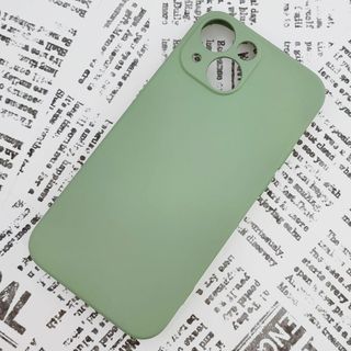 iPhone 13mini シリコンケース (06) グリーン(iPhoneケース)