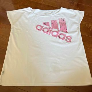 アディダス(adidas)の大きめサイズ　白Tシャツ(Tシャツ(半袖/袖なし))